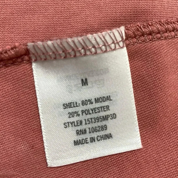 Mi ami Francescas Asymmetrical Embroidered Open Cardigan Tunic Sweater  M Rose - Picture 15 of 16